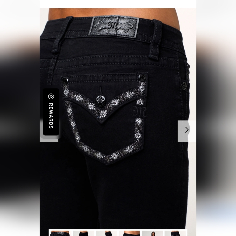 Black Embellished Jeans